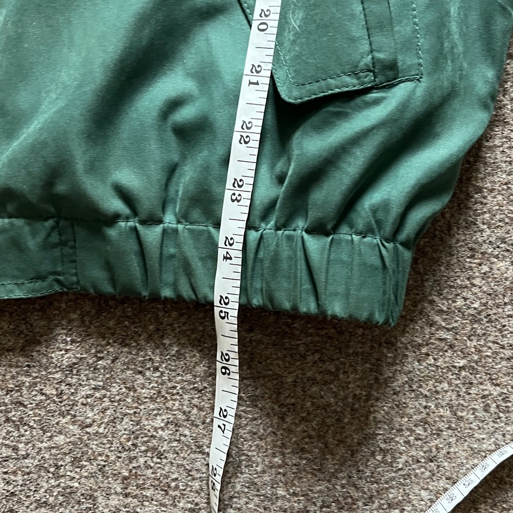 Vintage London Fog Microsuede Green Zip Up Bomber Jacket Colorblock Collar Men M - Picture 12 of 14